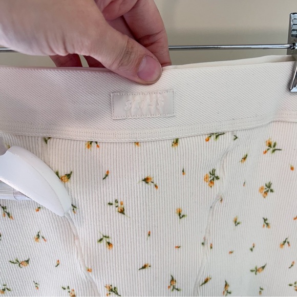 SKIMS Cotton Rib Cropped Cami - Marigold Rosebud Print Sleep Set sz SM - Picture 8 of 10